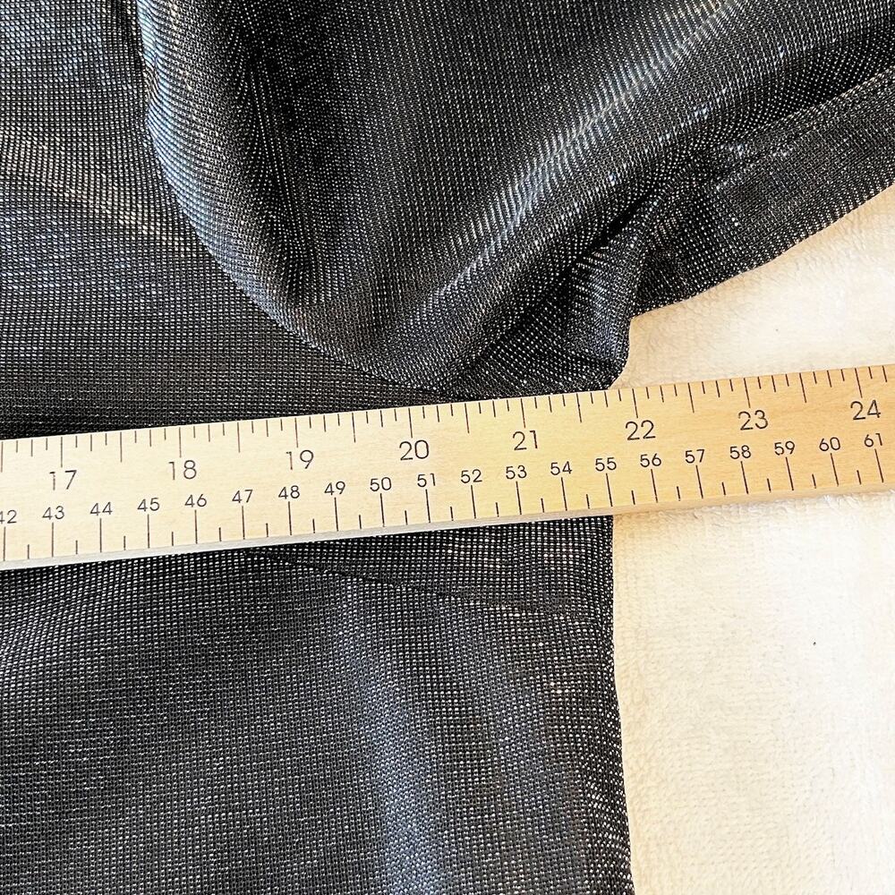 NWOT Unisex Black Leather Gold Studded Glitter Oversized Mesh Western Rock XS - Picture 8 of 8